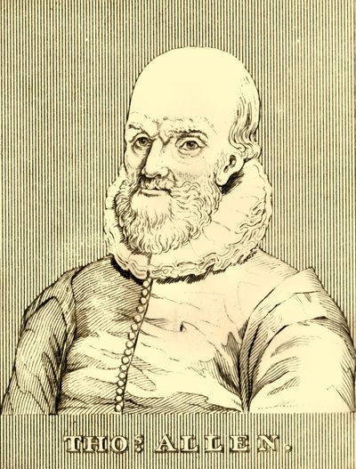 Thomas Allen, 1542-1632 von Unbekannt