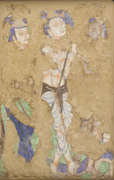 Drei Figuren, aus Höhle 224, 4.-6. Jahrhundert von Unbekannt