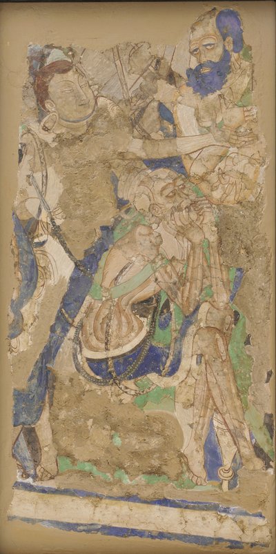 Drei Figuren, aus Höhle 224, 4.-6. Jahrhundert von Unbekannt