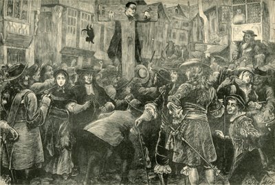 Titus Oates im Pranger, 1685 von Unbekannt