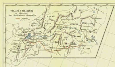 Tokaido & Nakasendo zur Veranschaulichung der Sekigahara-Kampagne, 1903 von Unbekannt
