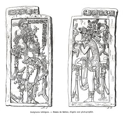Toltekische Skulpturen, Mexiko, 19. Jahrhundert von Unbekannt