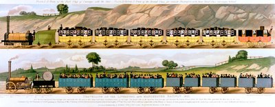 Reisen auf der Liverpool und Manchester Eisenbahn, 1831 von Unbekannt