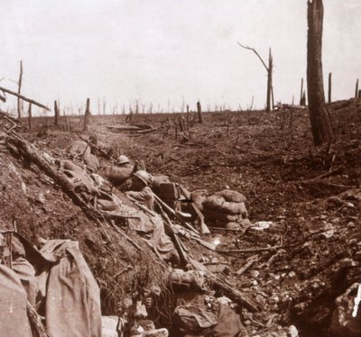 Schützengräben, Vaux, Nordfrankreich, um 1914-1918 von Unbekannt