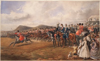 Zar Alexander II. bei der Truppeninspektion, 1867 von Unbekannt