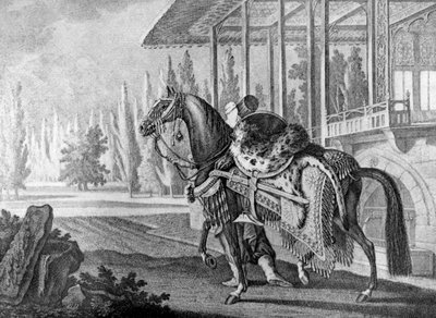 Arabisches Pferd des türkischen Paschas, 1722 von Unbekannt
