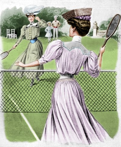 Zwei Tennisanzüge für Oktober, 1905 von Unbekannt