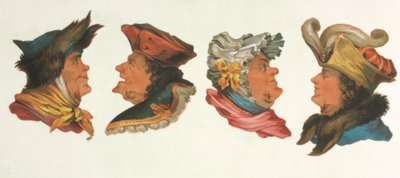 Vexierbild, Vier Köpfe von Unbekannt