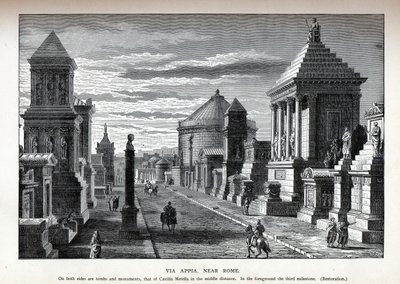 Via Appia bei Rom Rekonstruktion, 1882 von Unbekannt