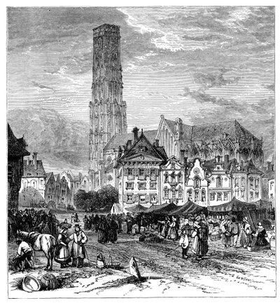 Ansicht in Mechelen, Belgien, 1900 von Unbekannt