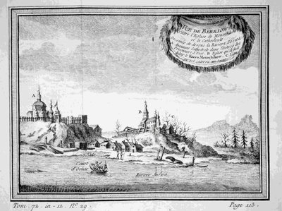 Blick auf Beryozovo vom Sosva-Fluss von Unbekannt