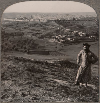 Blick auf Jerusalem vom Skopusberg, ca. 1900 von Unbekannt