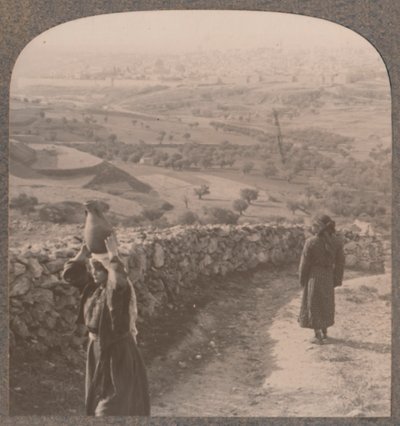 Blick auf Jerusalem vom Haus Peters, um 1900 von Unbekannt
