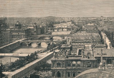 Ansicht von Paris, Die sieben Brücken zeigend, 1882 von Unbekannt