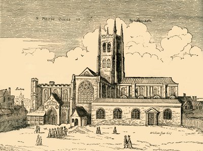 Ansicht von St. Mary Overy, um 1878 von Unbekannt