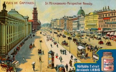 Ansichten von Hauptstädten: Newski-Prospekt, St. Petersburg, ca. 1900 von Unbekannt