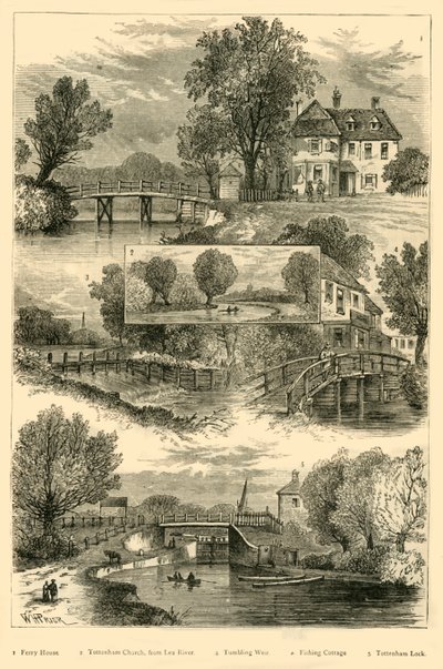 Ansichten am Fluss Lea, ca. 1876 von Unbekannt