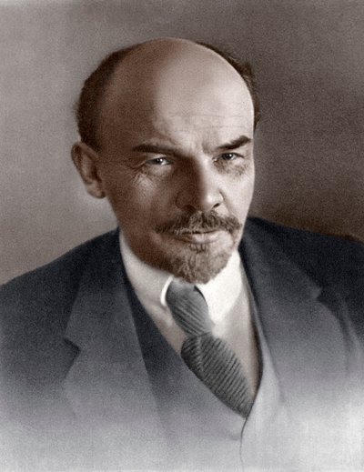 Wladimir Iljitsch Uljanow Lenin, russischer bolschewistischer Revolutionär, um 1917 von Unbekannt