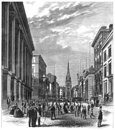 Wall Street, New York, 1869 von Unbekannt