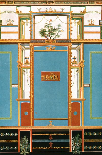 Wanddekoration, Pompeji, Italien, 1928 von Unbekannt