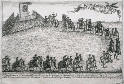 Orangenkrieg, Gravur von Unbekannt