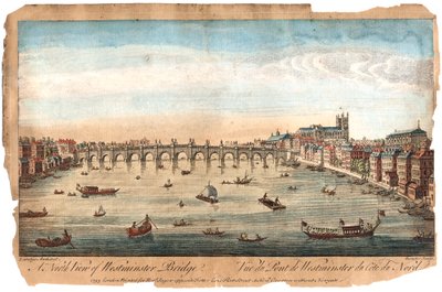 Westminster Bridge, London, 1753 von Unbekannt