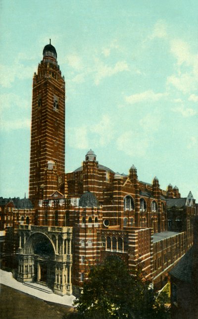 Westminster Cathedral, London, um 1910 von Unbekannt
