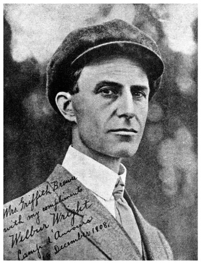 Wilbur Wright, amerikanischer Luftfahrtpionier, 1908 von Unbekannt