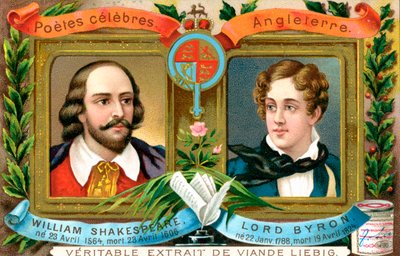 William Shakespeare und Lord Byron, um 1900 von Unbekannt