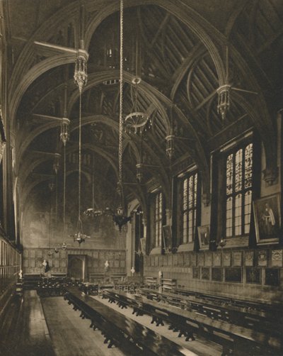 In der prächtigen Halle von Lincolns Inn, um 1935 von Unbekannt