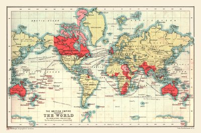 Weltkarte des Britischen Empire, 1902 von Unbekannt