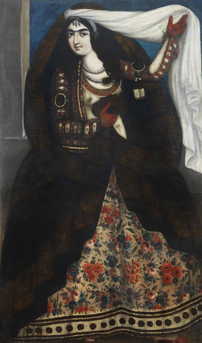 Junge Frau im Tschador, ca. 1844-1850 von Unbekannt