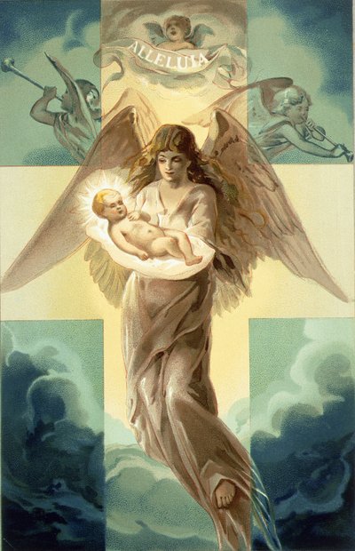Alleluia, Weihnachtskarte, 1882 von Unbekannt Unbekannt