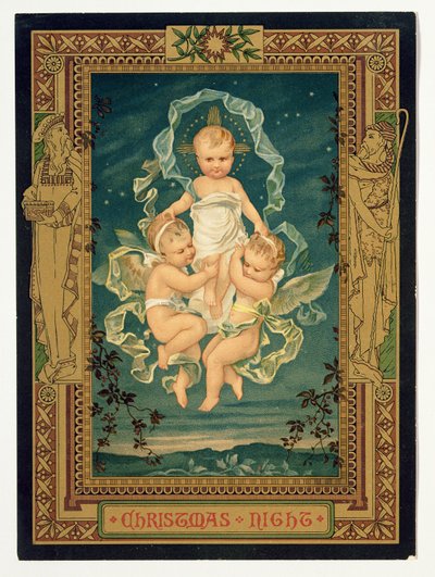Weihnachtsnacht, Weihnachtskarte, 1880er Jahre von Unbekannt Unbekannt