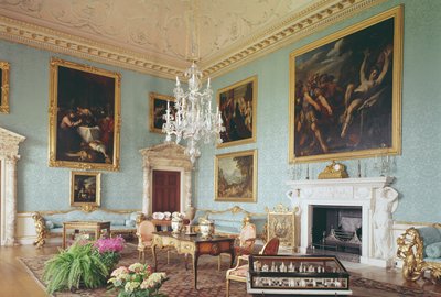 Das Wohnzimmer, Kedleston Hall, Derbyshire von Unbekannt Unbekannt