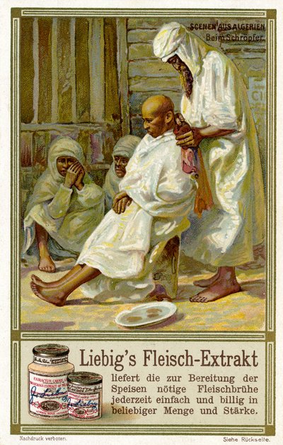Algerische Szenen: Beim Barbier von Unbekannter Künstler