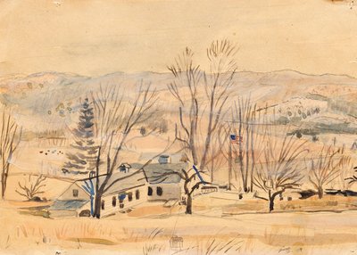 Bauernhaus in den USA von Unbekannter Künstler