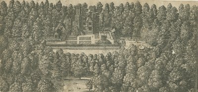 Boscobel House: Gravur, 17. Jahrhundert von Unbekannt