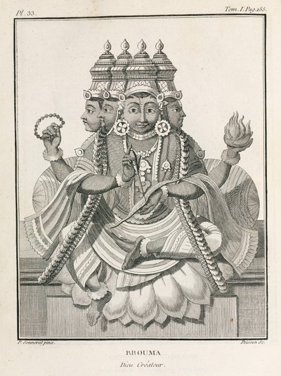Brahma, der hinduistische Schöpfergott von Unbekannt
