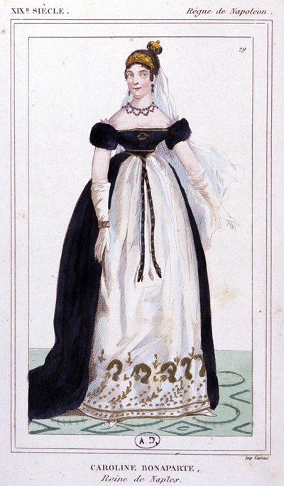 Caroline Bonaparte, ca. 1810 (Gravur) von Unbekannter Künstler