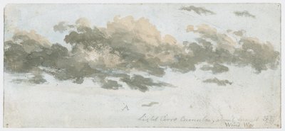 Cirrocumulus, Wolkenstudie, ca. 1803-1811 von Unbekannter Künstler
