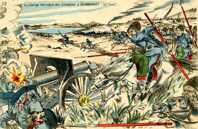 Kosakenangriff bei Gumbinnen, 20. August 1914 von Unbekannter Künstler