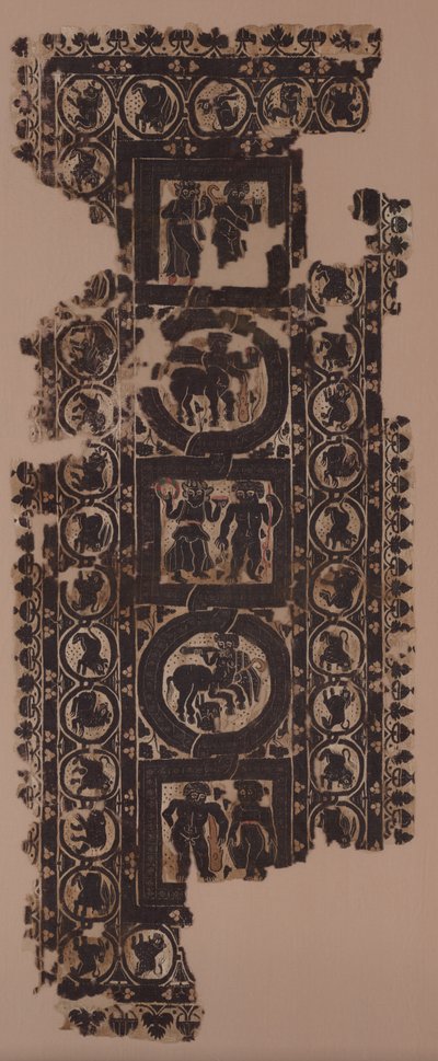 Vorhangpaneel mit Szenen des Feierns, 500er von Unbekannt