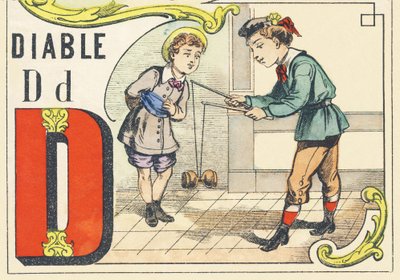 D : Teufel - Spiele-Alphabet, ca. 1890 (Illustration) von Unbekannt