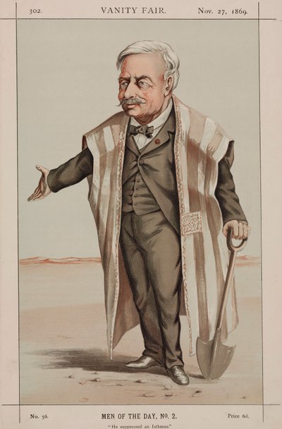 Ferdinand de Lesseps, französischer Diplomat und Ingenieur von Unbekannt