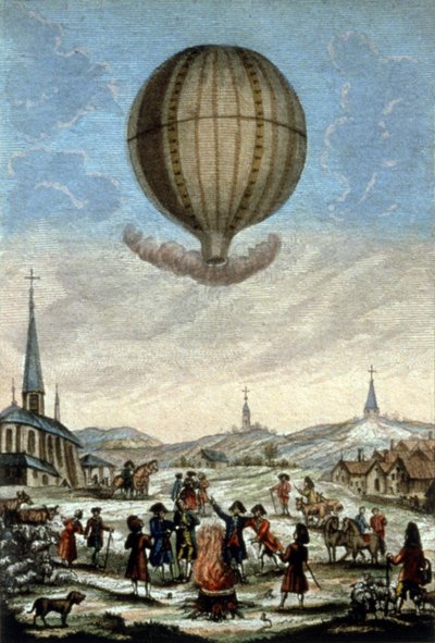 Erster Montgolfière-Ballonaufstieg in Annonay von Unbekannter Künstler