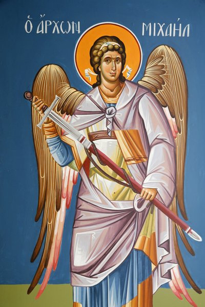 Fresko, das Erzengel Michael darstellt, 20150511, Zypern von Unbekannt
