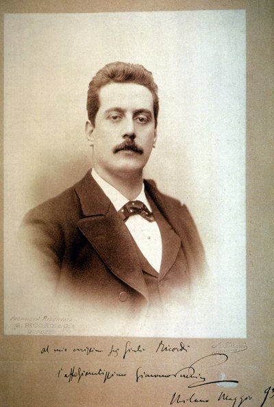 Giacomo Puccini (1858-1924) im Jahr 1893 von Unbekannt