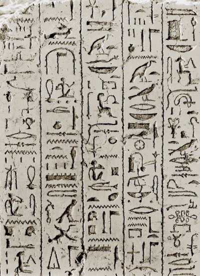 Hieroglyphen der Ramessidenzeit, Denderah, Ägypten von Leopold Blonder