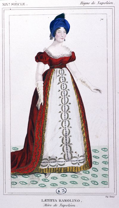 Laetitia Bonaparte, ca. 1810 (Gravur) von Unbekannter Künstler